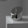 Desk Table Clocks Nouveau miroir table horloge chambre horloge nordique minimaliste 304 en acier inoxydable métal chevet muet horloge décorative horloge murale L240323