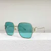 Designers fashionable metal sunglasses square rectangular anti UV sunglasses polarized light anti radiation and anti reflection luxurious sunglasses for women