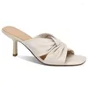 Pantoufles États-Unis Solide Blanc Chaussures confortables Preppy Femmes Old Money Couture Luxe tranquille