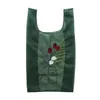 Sacs à provisions été femmes fourre-tout transparent organza fil tissu sac de plage broderie sac à main de haute qualité eco clair sac à main pour les filles