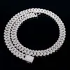 Модные ювелирные изделия в стиле хип-хоп из серебра 925 пробы с кубинской цепочкой Vvs круглое ожерелье из муассанита с 15 мм