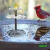 Décorations de jardin Pompe de bain d'oiseaux à 3 niveaux avec fontaine à panneau solaire 3.5W multifonction pour balcon de patio de cour