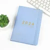 Planner Notebook 2024 Portherbook Daily Cotygodniowy czasopismo notatnik harmonogram harmonogramów organizatorów materiałów biurowych