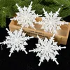 Kerstversiering Sneeuwvlok Ornamenten 3D Ijswitte Sneeuwvlokken DIY Ambachten Opknoping Hangers Kerstboom Jaar 2024