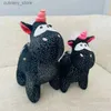 Gevulde pluche dieren Schattige zwarte engel pluche pop Kawaii gevulde gigantische dieren Peluche Home Decor Speelgoed Verjaardag Kerstcadeaus aan vriendin L240320