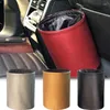 Interior Accessories Car Trash Folable Hanging Leather Garbage Can Waterproof Waste Organize Basket Bin Rubbish Auto