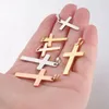 Charms 5 Stück DIY Edelstahl Kreuz Roségold/Gold/Silber Farbe Metall Charm Religiöser Schmuck Spiegel poliert Großhandel