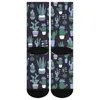 Chaussettes pour femmes, imprimé Cactus, plantes amusantes, graphique, moderne, hiver, antidérapantes, pour l'extérieur, douces et respirantes