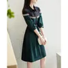 Party Dresses With Belt ! Office Lady Workwear Loose Straight For Women Fashion Half Sleeve Women's Dress Chic Patchwork SL369