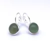 Boucles d'oreilles pendantes en pierre d'aventurine verte pour femmes, breloques en cristal de Protection de l'environnement, bijoux à la mode, 10MM 12mm