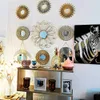 MCDFL Zonspiegel Goud Ronde Decoratieve Muur Zonnestraal Spiegels Woondecoratie Accessoires Vintage Boho Decor Kamer Badornamenten 240322