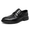 Casual Shoes Autumn Black Men Slip On Business Moccasins Breathable Italian Leather Loafer Driving