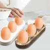 Storage Bottles 3 Holes Egg Holder Multipurpose Tabletop Display Wooden Plate For Household Fridge Refrigerator Restaurant