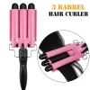 Irons Triple Curling Iron 3 Barrel Hair Curler Crimp Big Wave Hair Waver Styling Tools Curling Wand Curl Machine Corrugation för hår