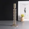 Candle Holders Glass Candlestick Dekoracja domu francuskie retro rzemieślnicze