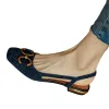 Sandalen dames sandalen 2023 Nieuw in elegante kantoor damesschoenen en sandalen vrouwen casual schoenen vierkante hak sandalen slippen op vrouw flats