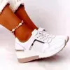 Casual Shoes Sports Women 2024 Summer Wedge Heels European And American Large Size Cross Strap Sneakers Platform