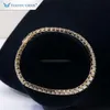 Tianyu Gems Customized Lab Grown Diamond 3mm/3.5mm/4mm Chain 10k 14k Solid Yellow Gold Bracelet for Women