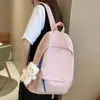 Mochila feminina moda bonito meninas bookbag para mochila de verão adolescentes estudante portátil mochila sólida saco de viagem