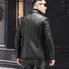 Spring and Autumn New Genuine Leather Coat Mens Sheepskin Suit Korean Slim Fit Motorcycle Jacket Commuter Wear