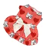 Vêtements pour chiens Confortable Tenue pour animaux de compagnie Charme Robe de décoration pour chats Chiens Dessin animé Imprimer Princesse Jupe Chiot