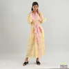 Nouvelle arrivée jonquille jaune coton pur robe dames plage de plage porter un pyjama de sommeil pour femmes