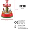 Boxes Carnival Animated Ferris Wheel Christmas Scene Illuminated Village Collection, Home Desk Decoration, Displays LED Lights Musical