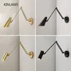 Wall Lamp Folding Long Arm Study Reading Light Bedroom Bedside LED Rocker