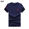 Men's exquisite brand Polos pony embroidery, pure cotton wrinkle resistant short sleeved Polo shirt, round neck T-shirt, men's comfortable slim fit top, summer clothing