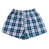 Mäns bomullspil Boxare Casual Plaid Print Elastic midja underkläder Summer Loose Breatble Beach Pants Boxers Shorts 2021