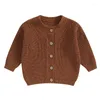 Jackets Infant Baby Boys Girls Cardigan Crochet Sweater Toddler Knit Button Up Casual Sweatshirt 0-18 Months