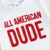 Ensembles de vêtements bébé garçon 4 juillet tenue enfant en bas âge USA t-shirts à manches courtes étoiles rayures Shorts quatrième vêtements