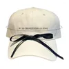 Ball Caps Ribbon Bowknot Baseball Hat Teens Girl Long Brims Spring Walking Shopping