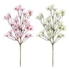 Decorative Flowers Simulated Flower Decor Artificial Peach Blossom Branches For Home Wedding Set Of 6 Faux Stems Spring