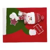 Чехлы на стулья Рождественская задняя крышка 3D мультфильм Санта-Снеговик Чехлы протектор