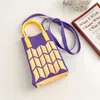 Torby na zakupy ręcznie robione dzianinowe torebka kobiety cukierki kolor crossbody torba japońska swobodne geometryczne telefon komórkowy uczeń wielokrotnego użytku
