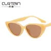 2 pcs Fashion luxury designer Triangle cats eye small face sunglasses for women with high sense ins black small frame sunscreen style photo sunglasses