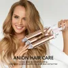 Ferros profissional curling ferro triplo barril modelador de cabelo vacilar ferramentas estilo cabeleireiro elétrico ondulação para todos os tipos de cabelo