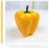 Decorative Flowers 6 Pcs Simulation Bell Pepper Model Artificial Plants Restaurant Display Vegetable Poly Dragon Ornament Po Prop