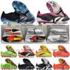 Saco de presente Tonguees Botas de futebol ACCURACYes FG Chuteiras de futebol masculino terreno firme ao ar livre ACCURACYes.1 Treinadores de couro macio LACELESS Sapatos de futebol Botas De Futbol