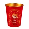 Disposable Cups Straws Chinese Year Paper Cup Dragon Disposables Cartoon Anti-scalding Mug