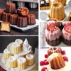 Pişirme Kalıpları 6 Basamaklı Canel Silikon Kalıp Yapışmaz Caneles Muffin Cupcake Pan Çikolatalı Dondurma Puding Mousse Kalıp Diy Kek