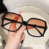 2 pcs Fashion luxury designer 2023 new rice nail milk tea color big frame sunglasses Tiktok net red tide current ultraviolet proof female sunglasses