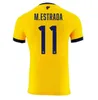 2024 25 Equador Estupinan Plata Mens Futebol Jerseys 24 25 CARDONA VALEMNCIA Martinez Hincapie D. Palacios M. Caicedo Home Away 3ª Camisas de Futebol Copa América CORRAL