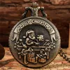 Antique Merry Christmas Santa Claus Men Women Quartz Analog Pocket Watch Arabic Number with Necklace Chain Xmas Gift