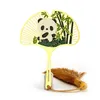 Party Supplies Exquisite Custom Brass Bookmark Tassel Panda Creative Luxury Chinese Style Animal 3d Bookmarks