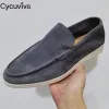 Sapatos Hot venda de camurça nua sapatos planos homens deslizam mocassins machos redondos de ponta -maca de verão caminhada sapatos casuais homens