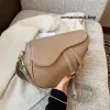 2024 New Womens Bag Designer Autumn New Single Shoulder Messenger Personalized Saddle Bag Korean Solid Color Literary Trend Bag