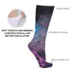 Women Socks Cloud Galaxy Stockings Flaming Star Nebula Design Casual Spring Non Skid Ladies Cycling High Quality