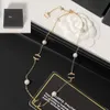 Brand Letter Pendant Necklaces Designer Pendants Vogue Men Women 18k Gold Stainless Steel Diamond Necklace Chains Choker Wedding Jewelry Gifts With Box